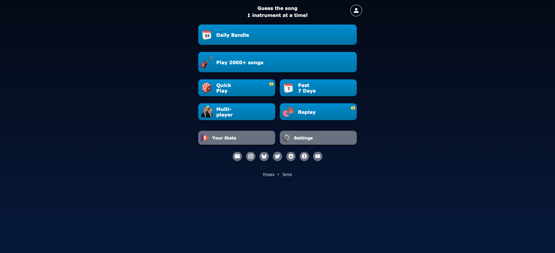 Screenshot of the Bandle game interface