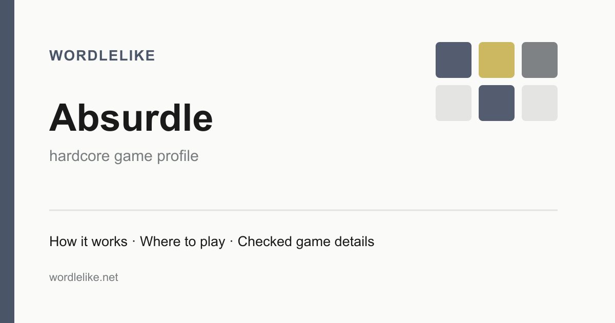 Absurdle game preview