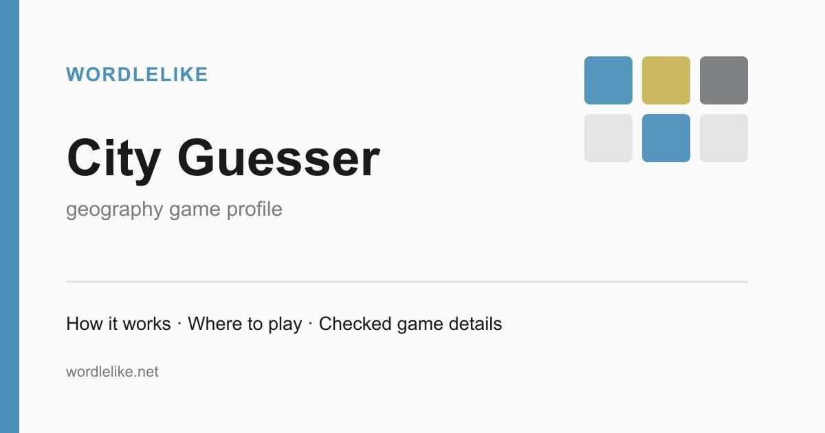 City Guesser game preview