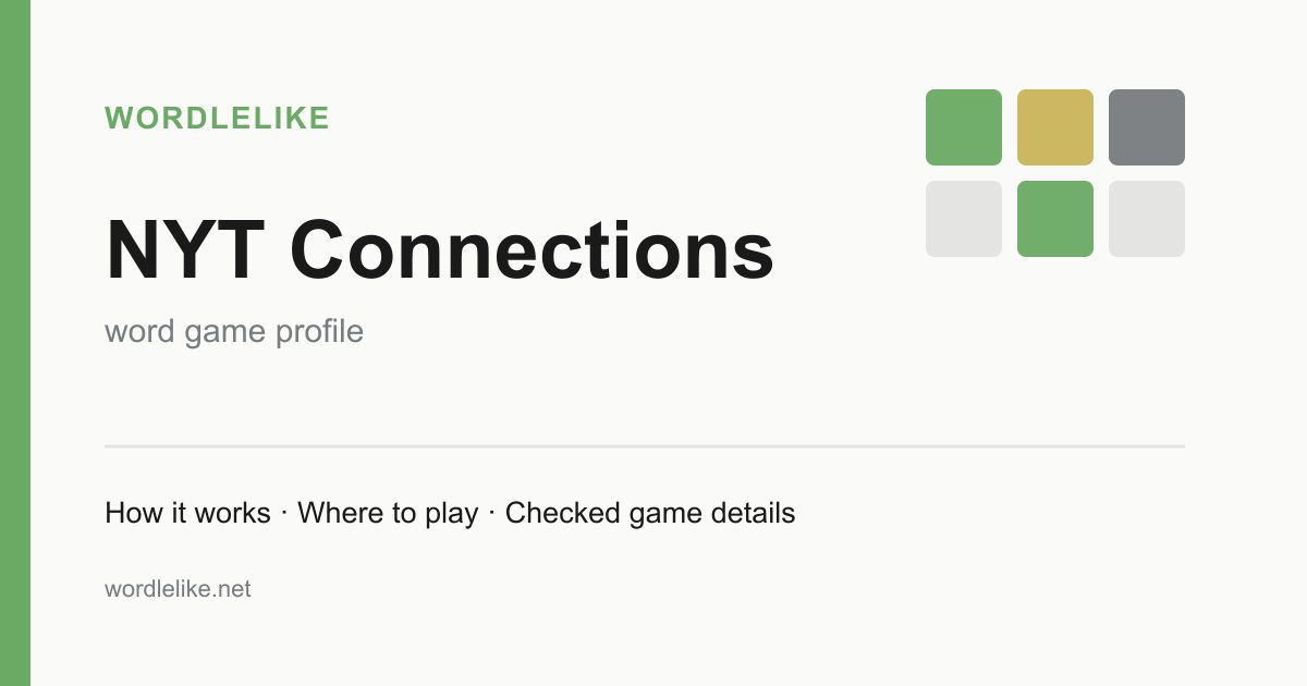 NYT Connections game preview