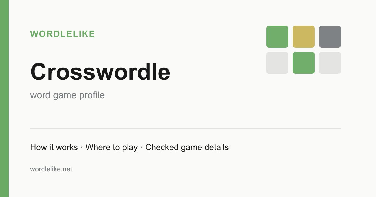 Crosswordle game preview