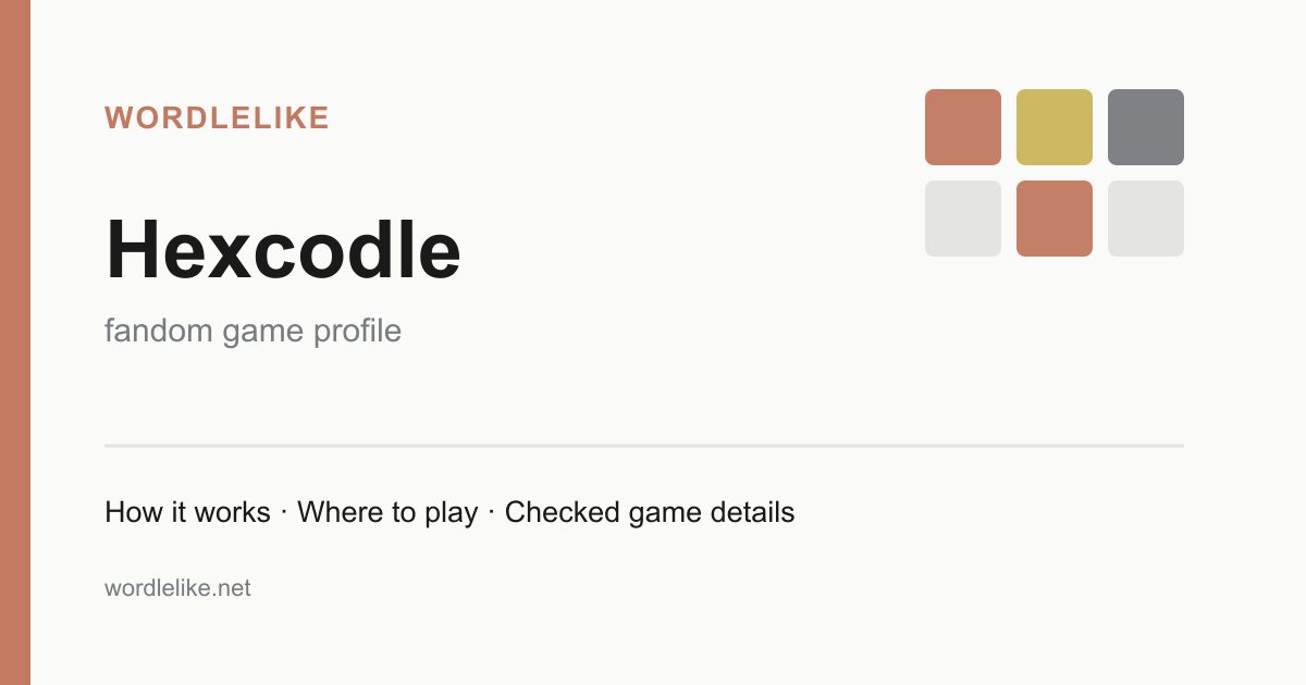 Hexcodle game preview