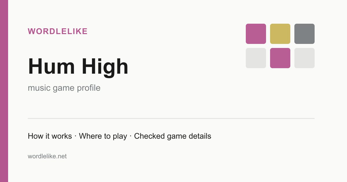 Hum High game preview
