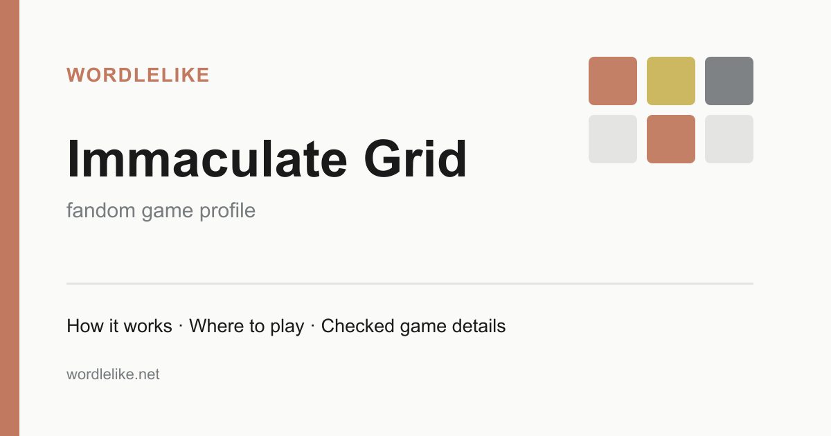Immaculate Grid game preview