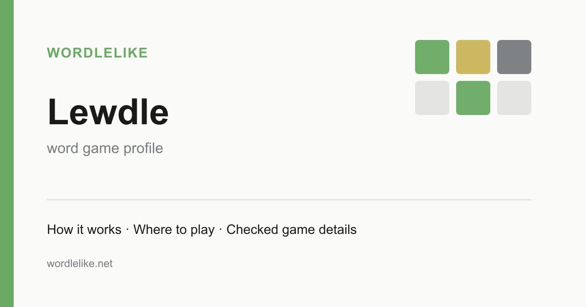 Lewdle game preview