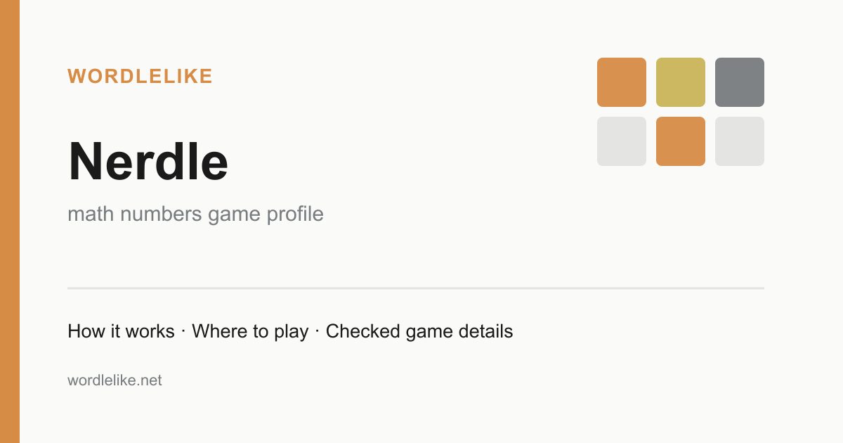 Nerdle game preview