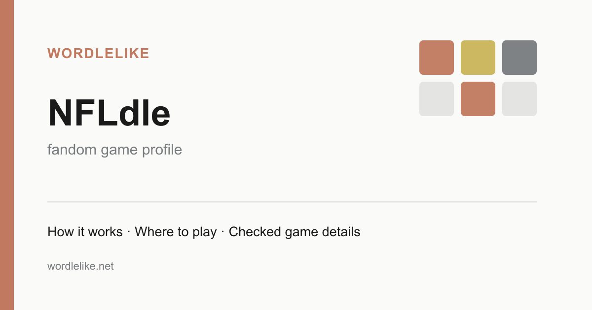 NFLdle game preview