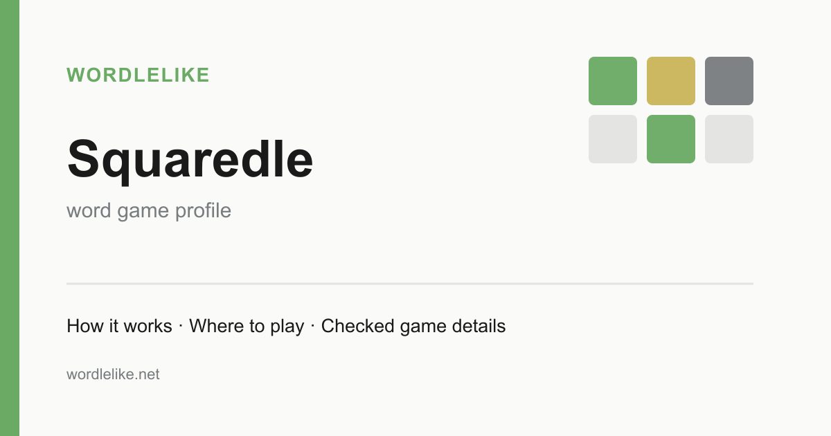 Squaredle game preview