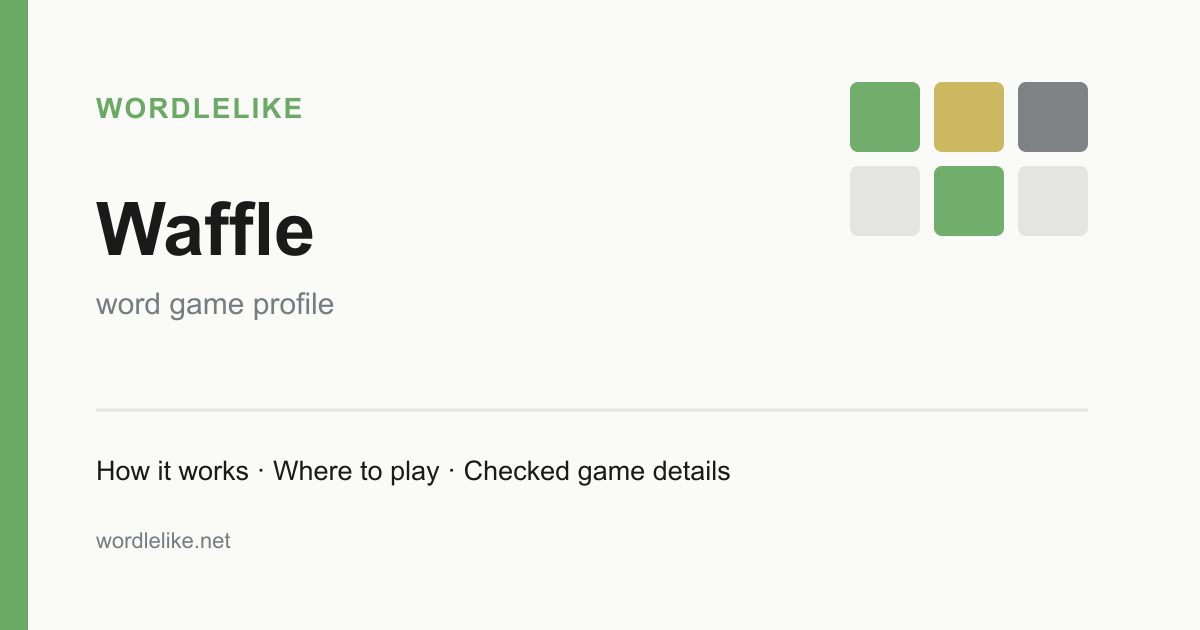 Waffle game preview