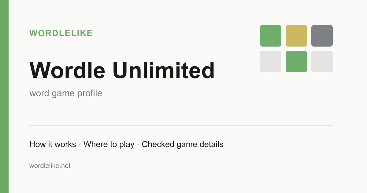 Wordle Unlimited game preview